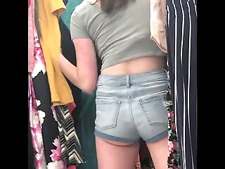 slinky pale shopper candid booty cheeks